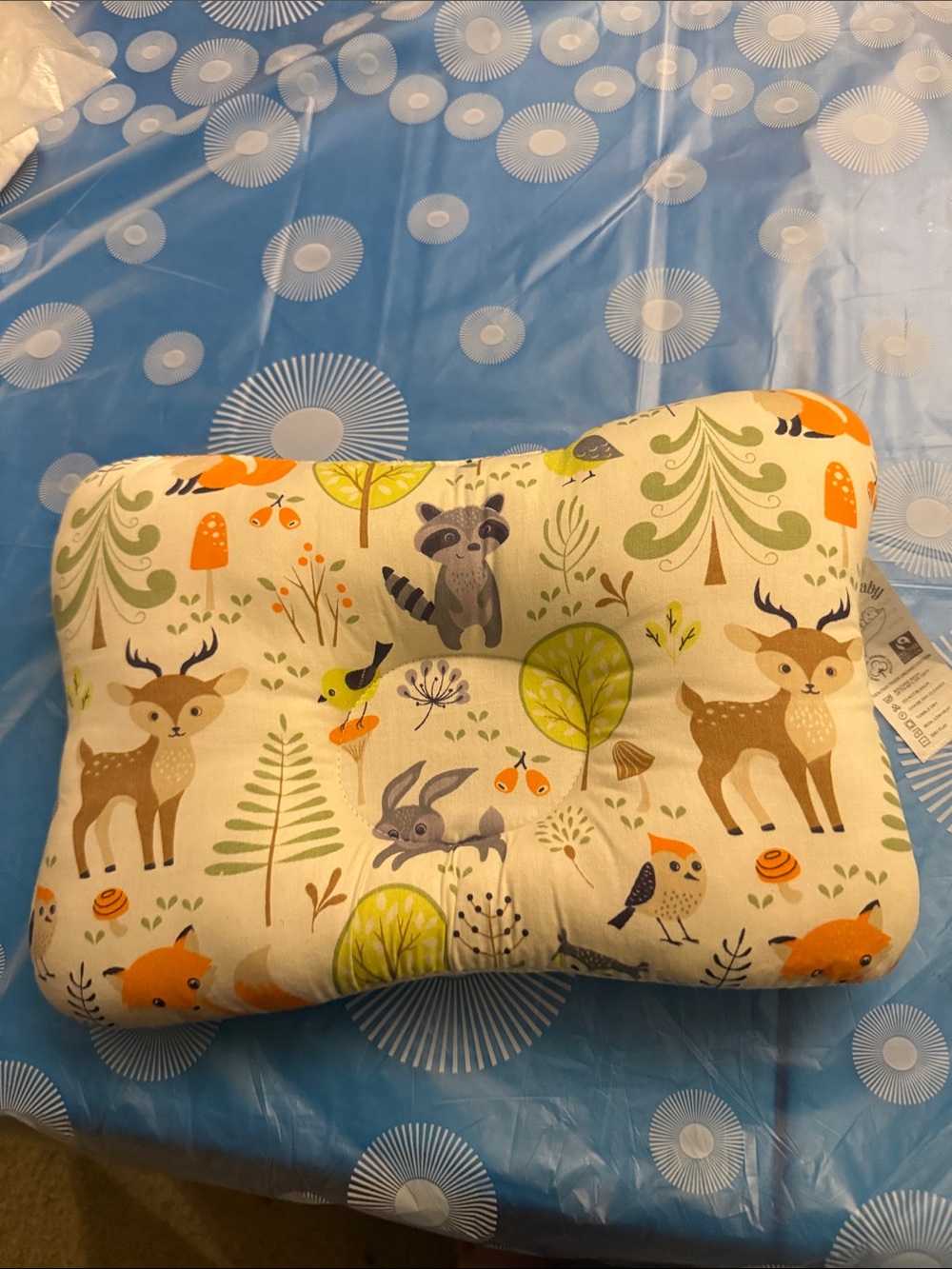 Baby Support Pillow with Woodland Animal Print - Brand Bliss n Baby